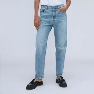 Everlane straight leg light-wash jeans. NWT